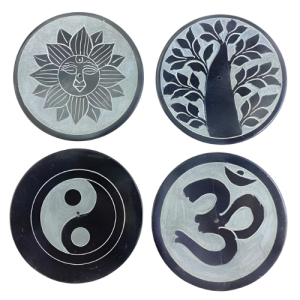 ZenN Round Ash Catcher, Om, Sun, Yin Yang & Tree Of Life Design Asst. 4