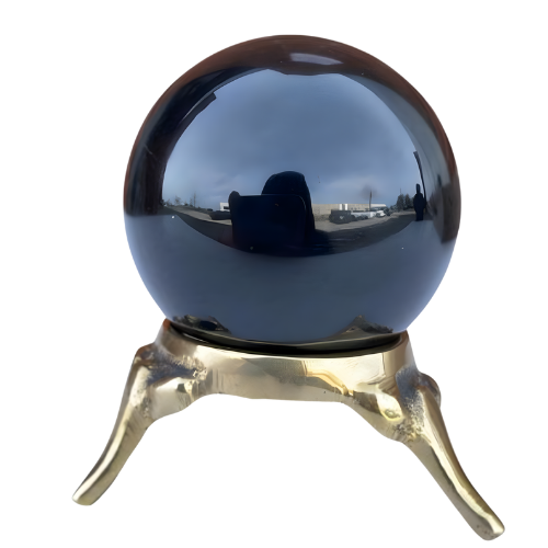 Black Tourmaline Sphere Approx. 200g Display Stand is not Included